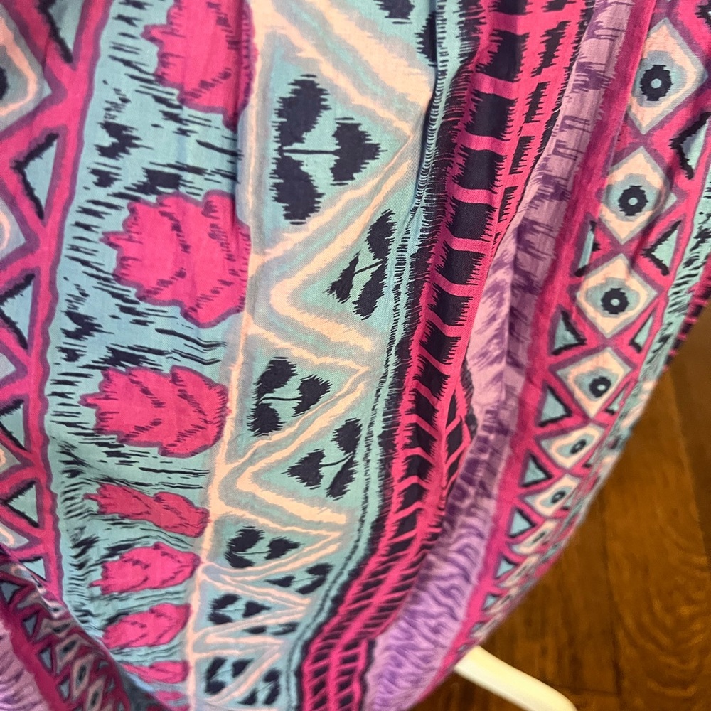 Vibrant Sara Morgan vintage housedress medium pockets D72 - Picture 6 of 8